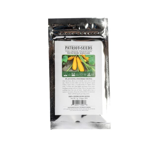 Heirloom Early Prolific Straightneck Summer Squash Seeds (5g) by Patriot Seeds - 图片 2