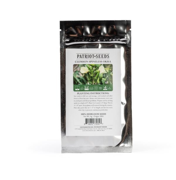 Heirloom Clemson Spineless Okra Seeds (4g) by Patriot Seeds - 图片 2