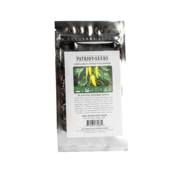 Heirloom Hungarian Sweet Wax Pepper Seeds (.5g) by Patriot Seeds - 图片 2