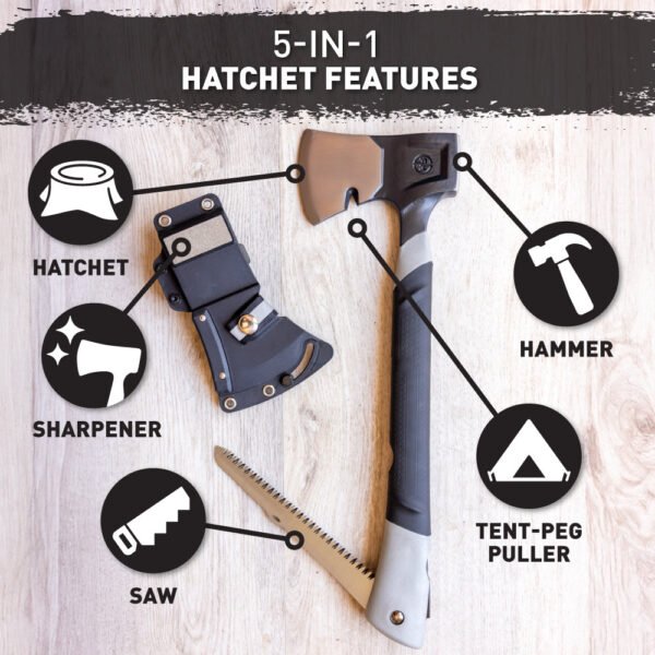 5-in-1 Bushcrafter Hatchet by Ready Hour - 图片 2