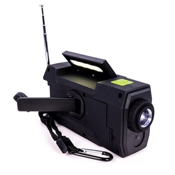 4-in-1 Emergency Solar Flashlight & AM/FM/Weather Radio w/ Hand Crank by Ready Hour - DM - 图片 2