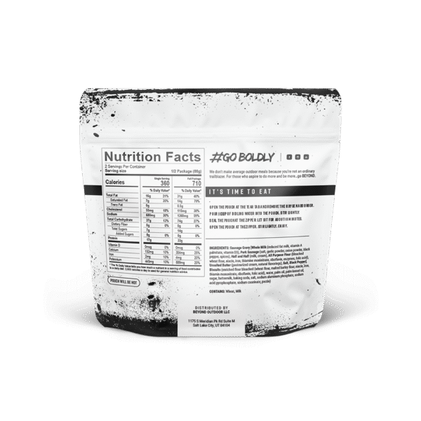 Biscuits & Gravy Pouch by Beyond Outdoor Meals (710 calories, 2 servings) - 图片 4
