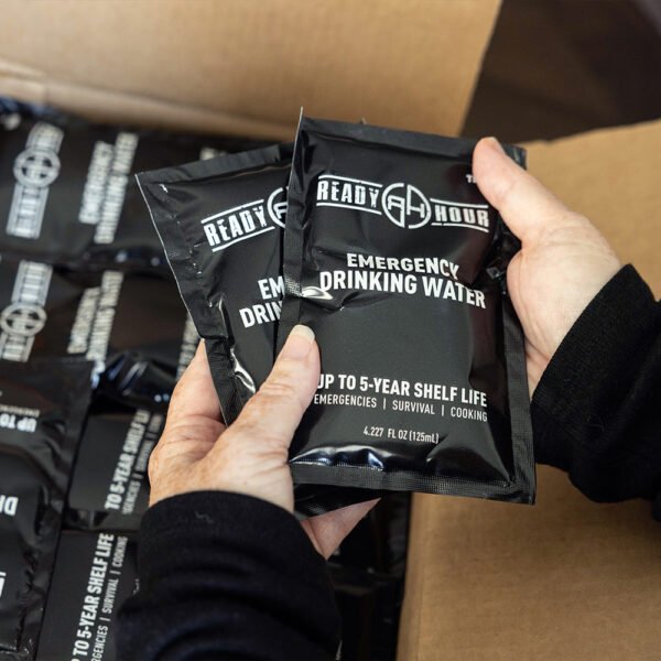 Emergency Drinking Water Pouch Case 4-Pack Bundle (256 pouches) by Ready Hour - 图片 3