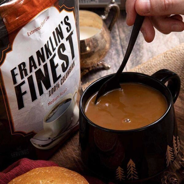 Franklin's Finest 100% Colombian Survival Coffee (720 servings, 1 bucket) - 图片 5