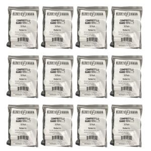 Compressed Disposable Hand Towels by Ready Hour (Twelve 12-packs, 144 towels total)