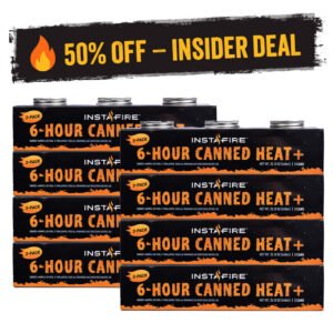 Canned Heat+ & Cooking Fuel (24 total cans) by InstaFire - Exclusive Insider 50% Off Deal