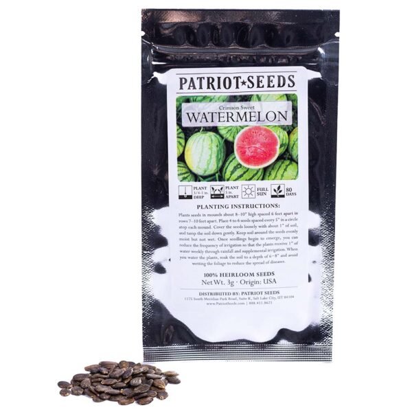 Heirloom Crimson Sweet Watermelon Seeds (3g) by Patriot Seeds - 图片 3