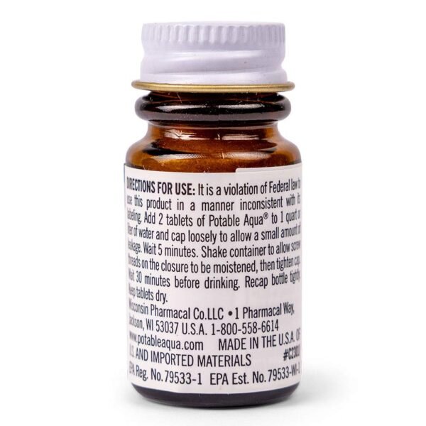 Drinking Water Treatment Tablets by Potable Aqua (50 germicidal tablets) - DM - 图片 3