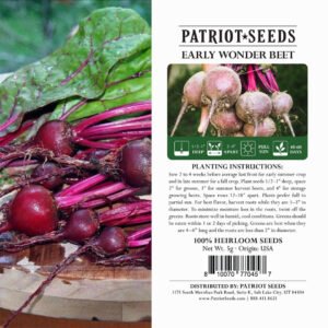 Heirloom Early Wonder Tall Top Beet Seeds (5g) by Patriot Seeds