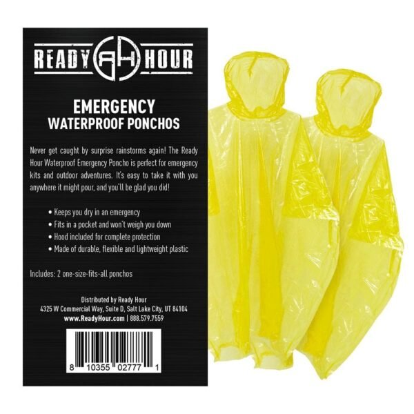 Adult Emergency Poncho (2-pack) by Ready Hour - 图片 3